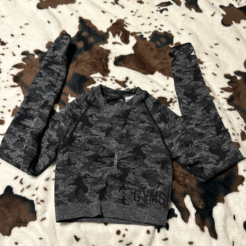 Gymshark Adapt Camo Long Sleeve Crop Top